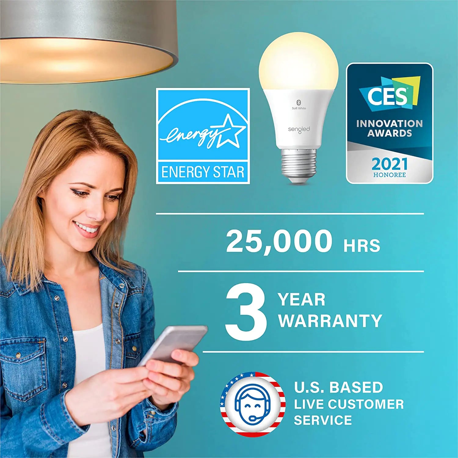Sengled Smart LED Light Bulb – Alexa-Compatible, Dimmable, Soft White (800 Lumens) Sengled Smart LED Light Bulb – Alexa-Compatible, Dimmable, Soft White (800 Lumens)