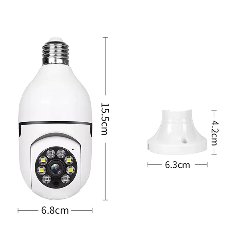360° 1080P IP E27 Light Bulb Camera Wi-Fi IR Night Smart Home Wireless Security 360° 1080P IP E27 Light Bulb Camera Wi-Fi IR Night Smart Home Wireless Security