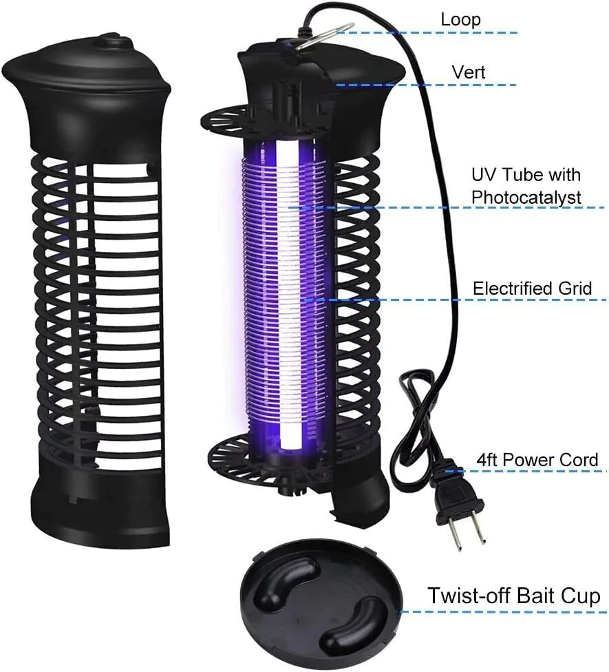 Electric Fly Gnat Killer Lamp Pests Fly Insect Trap Mosquito Bug Zapper 4,000V Electric Fly Gnat Killer Lamp Pests Fly Insect Trap Mosquito Bug Zapper 4,000V