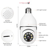 360° 1080P IP E27 Light Bulb Camera Wi-Fi IR Night Smart Home Wireless Security 360° 1080P IP E27 Light Bulb Camera Wi-Fi IR Night Smart Home Wireless Security