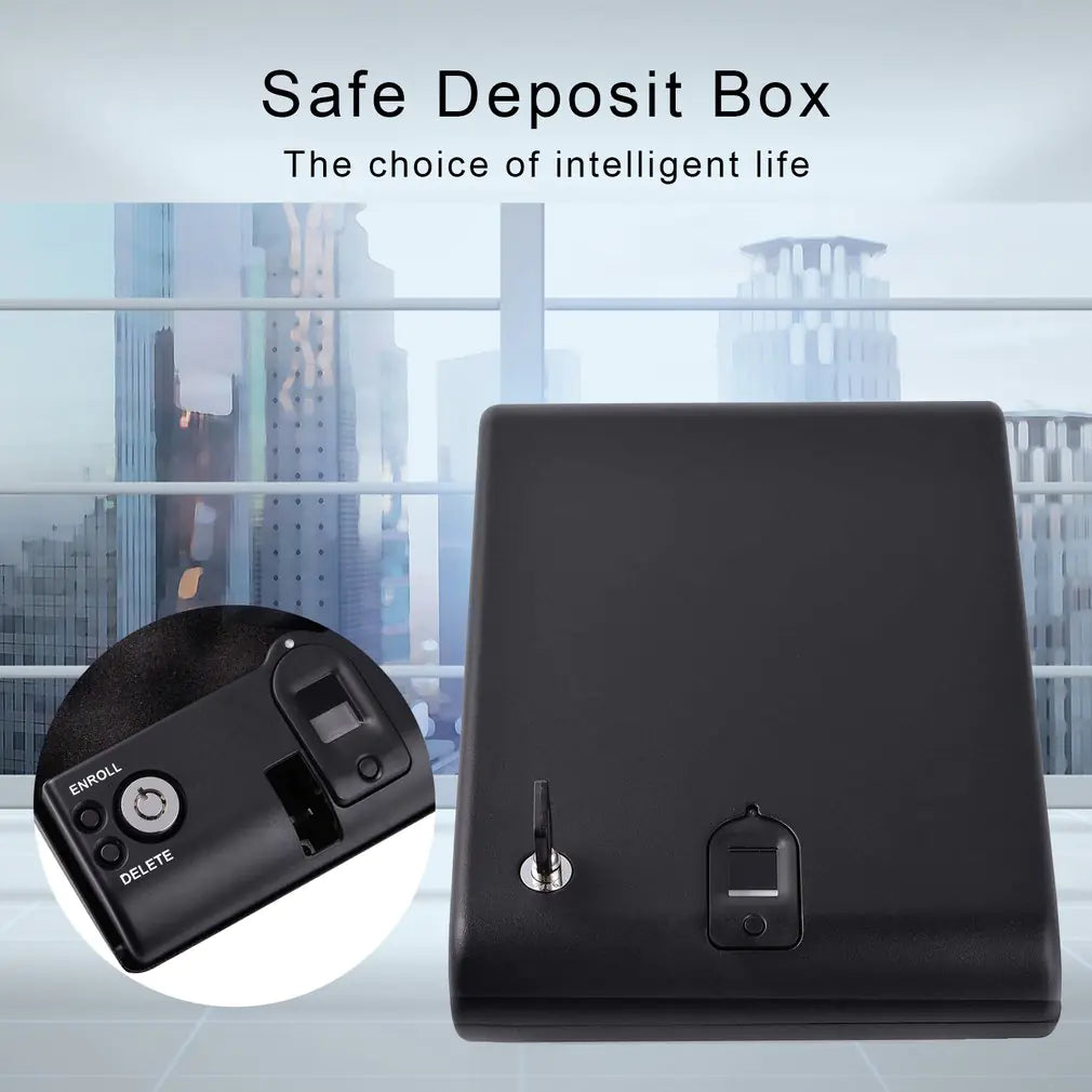 Portable Mini Safe – Fingerprint Lock Security Box for Jewelry, Firearms, and Valuables