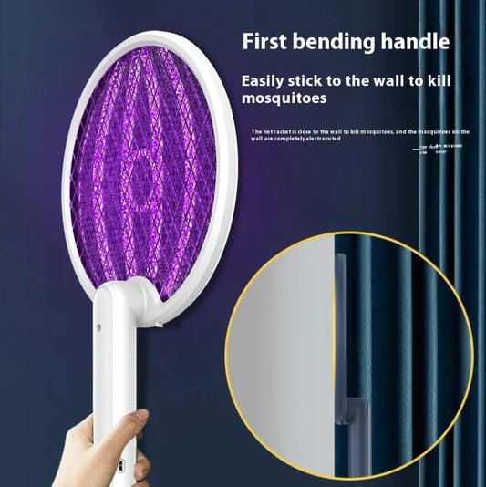Rechargeable Electric Mosquito Swatter – Foldable Insect Zapper with Aromatherapy Function