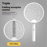 Rechargeable Electric Mosquito Swatter – Foldable Insect Zapper with Aromatherapy Function