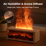 Flame Essential Oil Diffuser – Ultrasonic Aromatherapy Humidifier with LED Flame Effect & Remote Control
