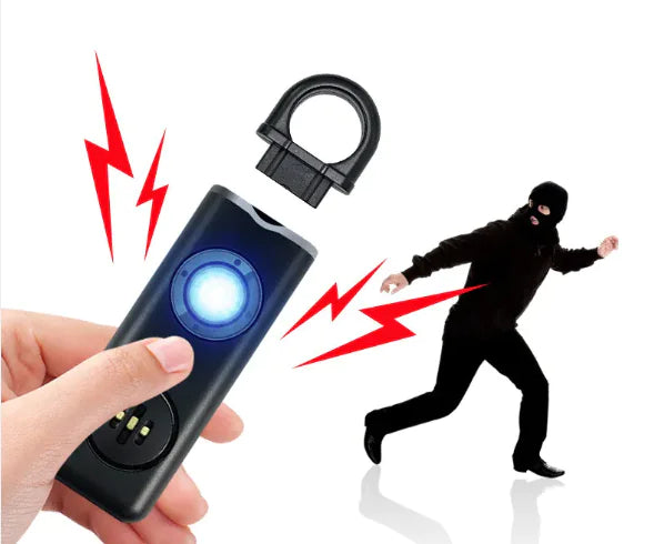 Personal Safety Keychain Alarm with SOS LED Light – Compact Emergency Alert Device for Women and Seniors