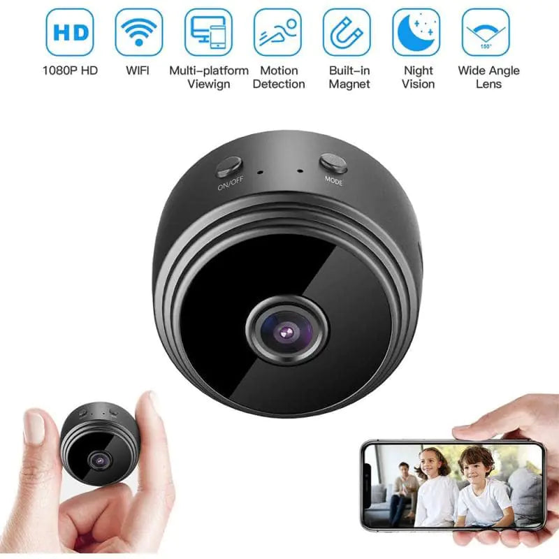 WiFi Mini Security Camera – 1080P Smart Wireless Cam with Night Vision & Motion Detection