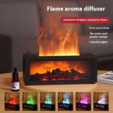 Flame Essential Oil Diffuser – Ultrasonic Aromatherapy Humidifier with LED Flame Effect & Remote Control