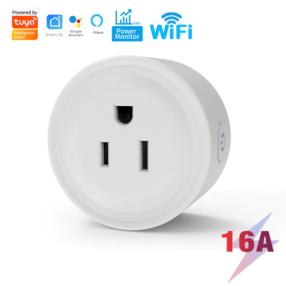 Tuya WiFi Zigbee Smart Plug – Remote Voice Control, Energy Monitoring, and Timer Function