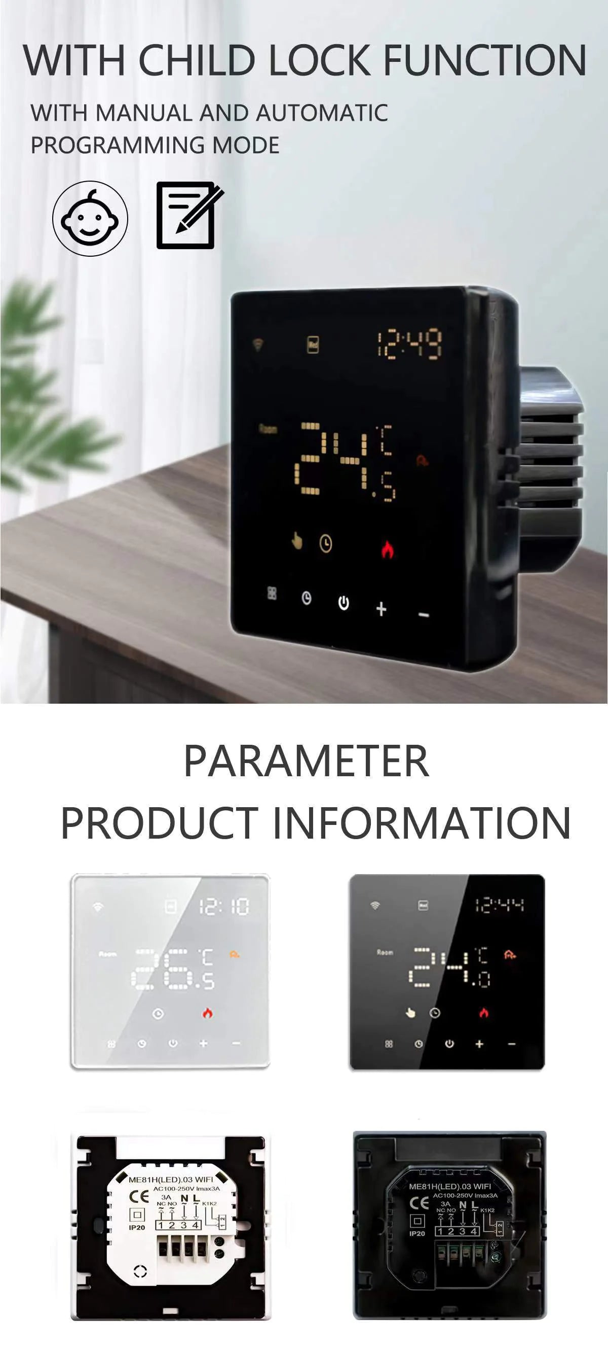 Smart Wi-Fi Thermostat  – Voice-Activated Heating for Water, Electric & Gas Systems