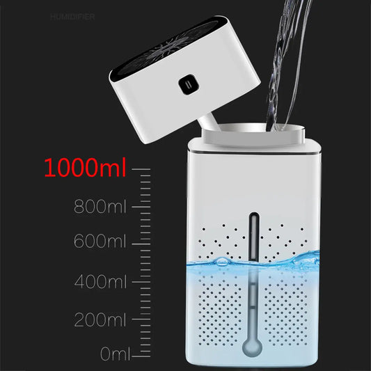 Home Mini Humidifier and Air Purifier – Quiet Ultrasonic Cool Mist for Bedrooms (1–2.5L Tank)