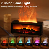 Flame Essential Oil Diffuser – Ultrasonic Aromatherapy Humidifier with LED Flame Effect & Remote Control