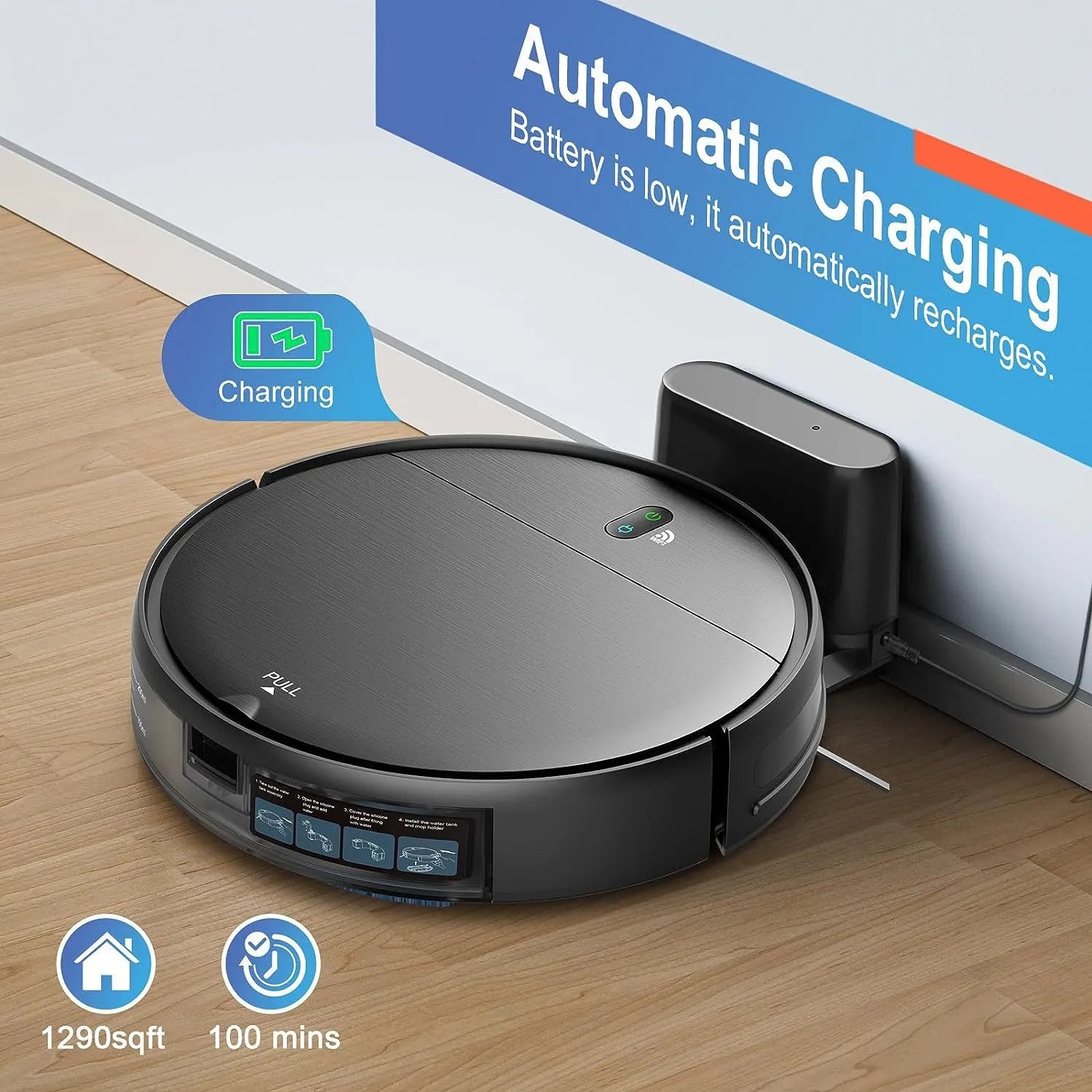 Smart Cleaning Robot – 3-in-1 Sweeping, Mopping & Vacuuming with Remote Control