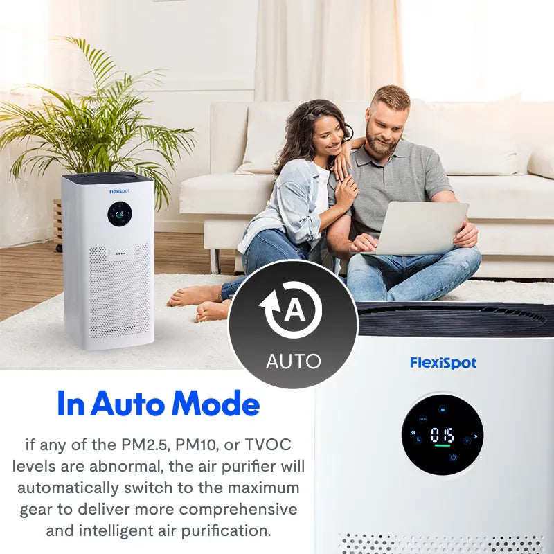 FlowPlus Y2Pro Air Purifier – Compact HEPA Filter Cleaner for Home & Office