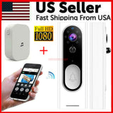 WiFi Ring Doorbell – 1080P HD Wireless Security Camera with Chime and Night Vision