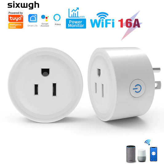 Tuya WiFi Zigbee Smart Plug – Remote Voice Control, Energy Monitoring, and Timer Function