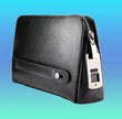 Men's Fingerprint Lock Clutch – Luxury Cowhide Handbag with USB Charging and Anti-Theft Security