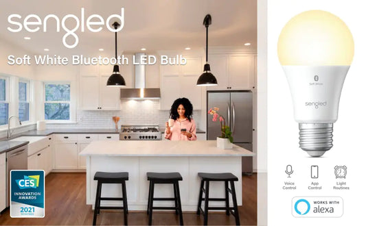 Sengled Smart LED Light Bulb – Alexa-Compatible, Dimmable, Soft White (800 Lumens)