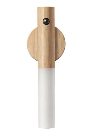 Magnetic Motion Sensor Night Light | USB Rechargeable LED with Wooden Base