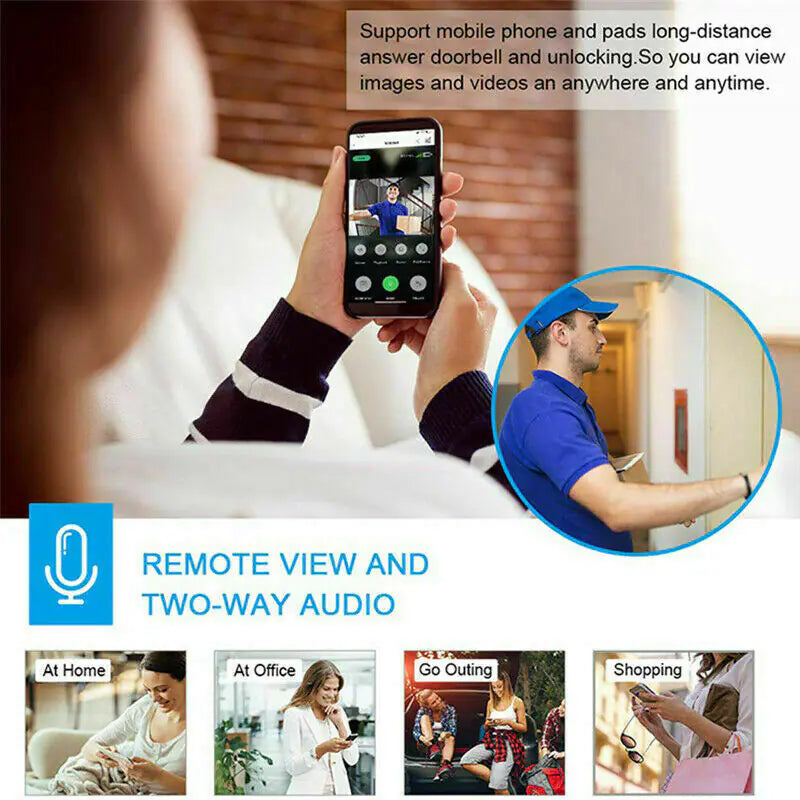 WiFi Ring Doorbell – 1080P HD Wireless Security Camera with Chime and Night Vision