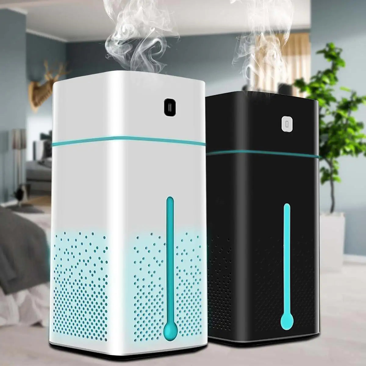 Home Mini Humidifier and Air Purifier – Quiet Ultrasonic Cool Mist for Bedrooms (1–2.5L Tank)