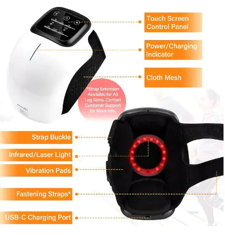 Electric Infrared Knee Massager – Vibration Therapy for Joint Pain Relief and Recovery