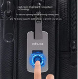 Men's Fingerprint Lock Clutch – Luxury Cowhide Handbag with USB Charging and Anti-Theft Security