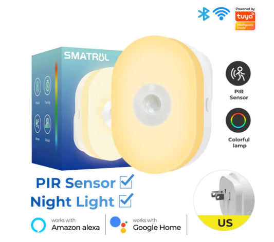 Smart WiFi LED Night Light with Motion Sensor (One Set)