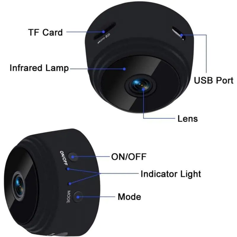 WiFi Mini Security Camera – 1080P Smart Wireless Cam with Night Vision & Motion Detection